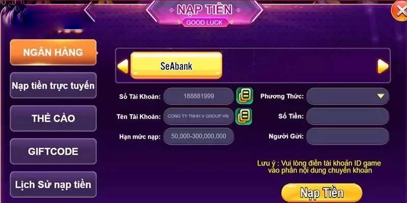 TRANG CHỦ 35 Các giao dịch nạp tiền